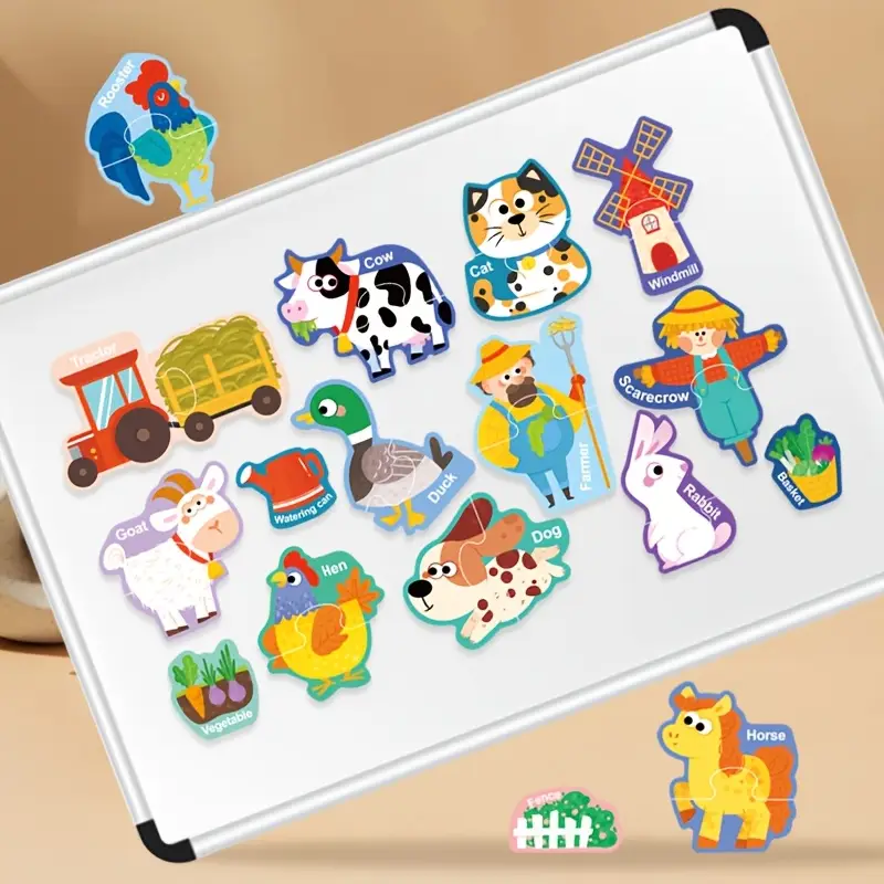Set Puzzle Magnetic Ferma Animalelor – 30 Piese [4]