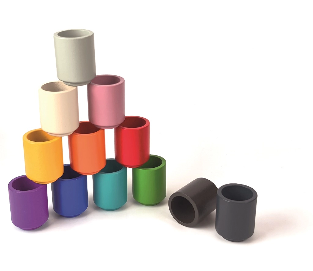 Joc Montessori Rainbow – Sortare Bile în Pahare Colorate [4]