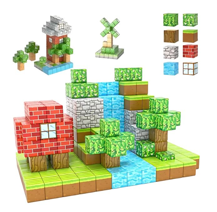 Set Construcție Magnetic 3D STEM Build World – 100 Piese [3]