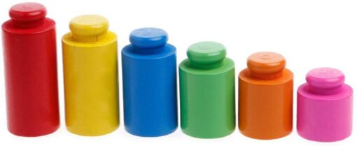 Balanță Montessori din Lemn cu Greutăți Colorate pentru Copii [3]