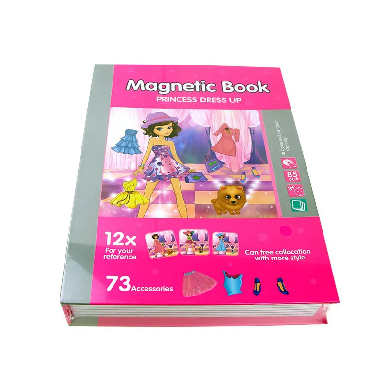 Carte Magnetică de Îmbrăcat Prințese cu 85 Piese și Accesorii [13]