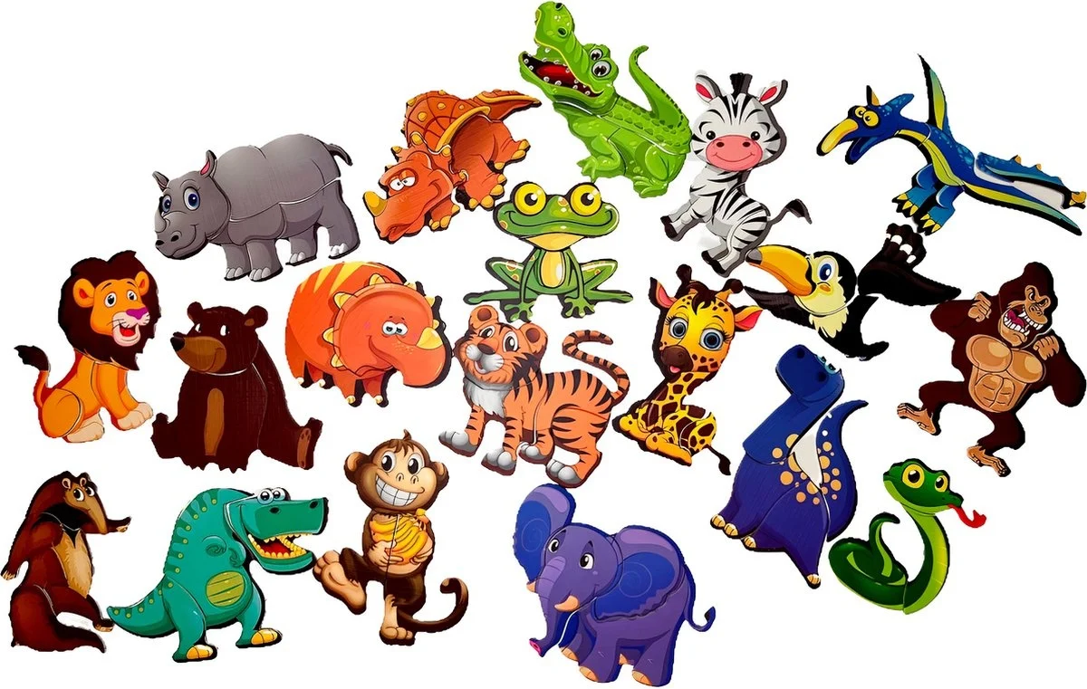 Carte Magnetică Animal Puzzle cu Animale pentru Copii [7]