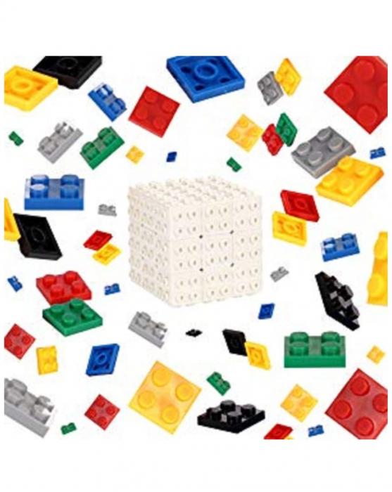 Cub Rubik DIY 3x3x3 cu piese lego, multicolor [8]