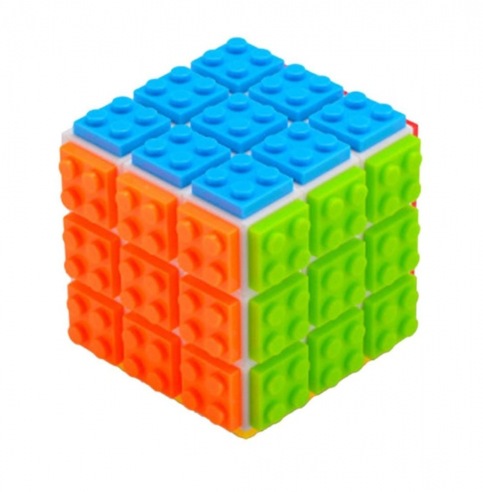 Cub Rubik DIY 3x3x3 cu piese lego, multicolor [10]