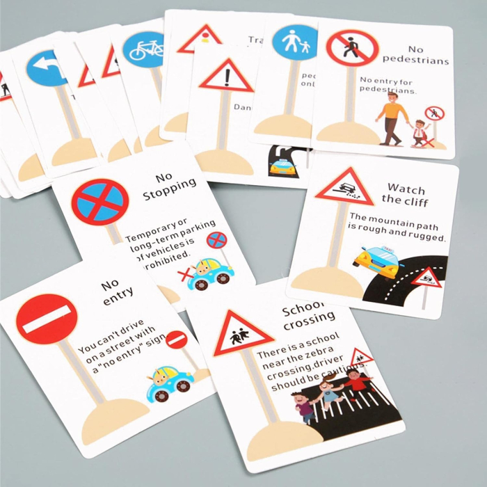 Joc Educativ cu Semne de Circulație din Lemn pentru Copii [18]
