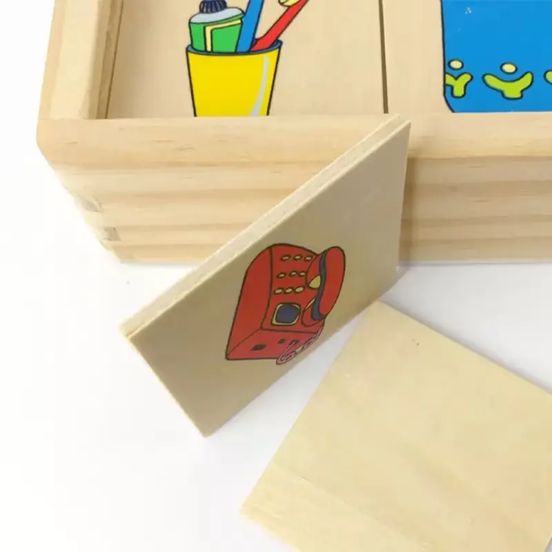 Joc Montessori din Lemn Asociere Imagini cu Umbre și Obiecte [11]