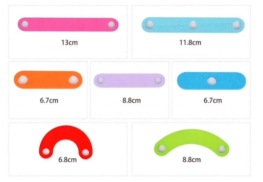 Joc Montessori din Lemn pentru Construirea Literelor și Formelor cu Piese Colorate [15]