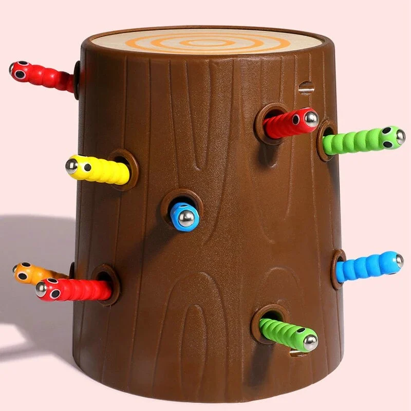Joc Montessori Magnetic Ciocănitoarea Prinde Viermișorii [11]