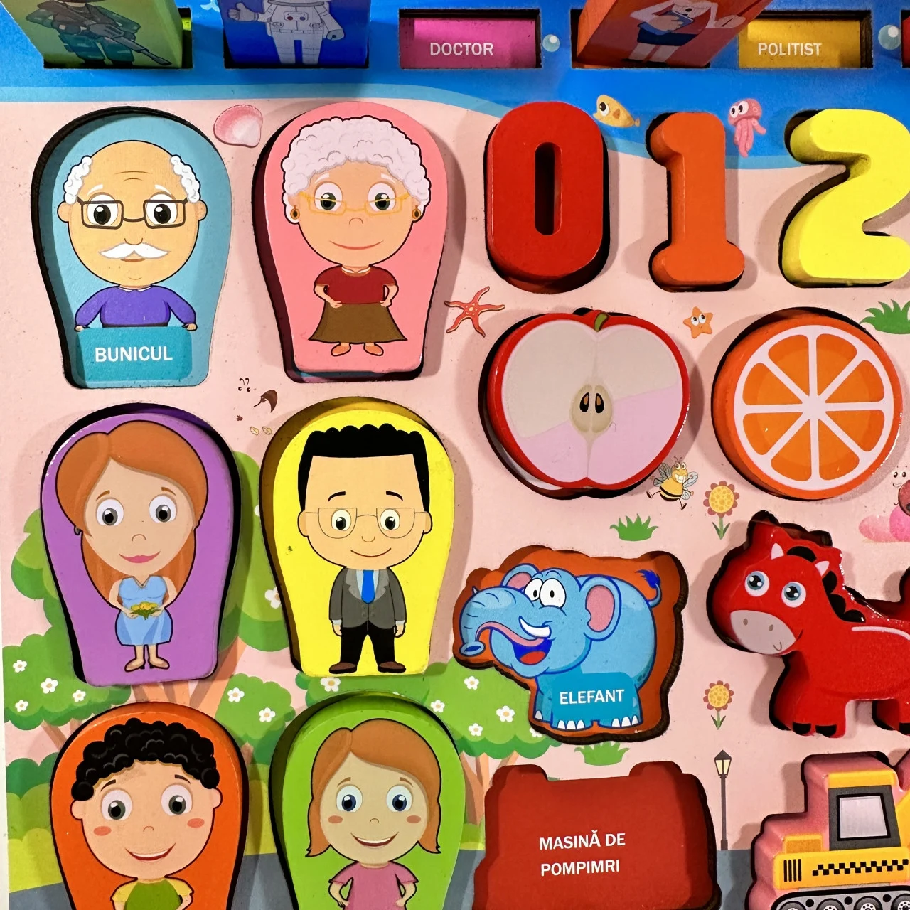 Joc Montessori Multifuncțional din Lemn 7 în 1 cu Puzzle și Pescuit Magnetic [17]