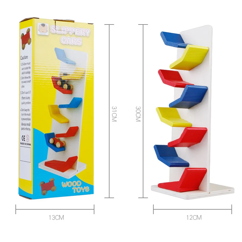 Pistă cu Mașinuțe din Lemn Slippery Cars, Circuit Vertical [5]