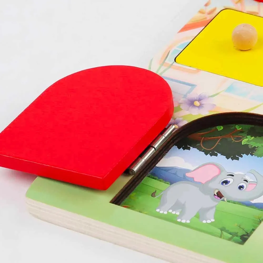 Placă Montessori Multifuncțională din Lemn cu Încuietori, Meserii și Pescuit Magnetic [7]