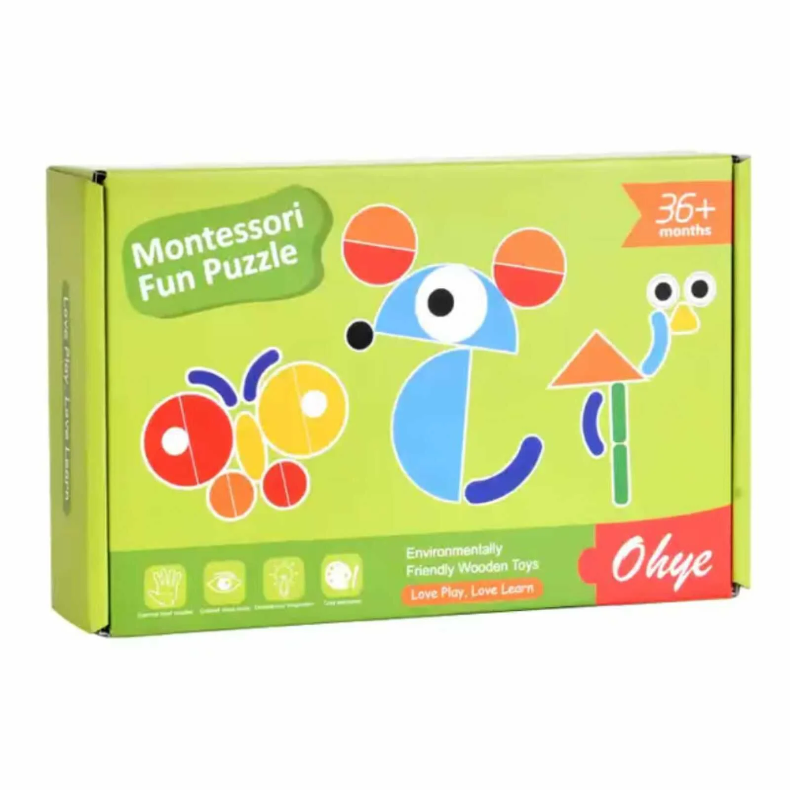 Puzzle Montessori Tangram din Lemn cu 39 Piese și Carduri de Provocare (1) [14]