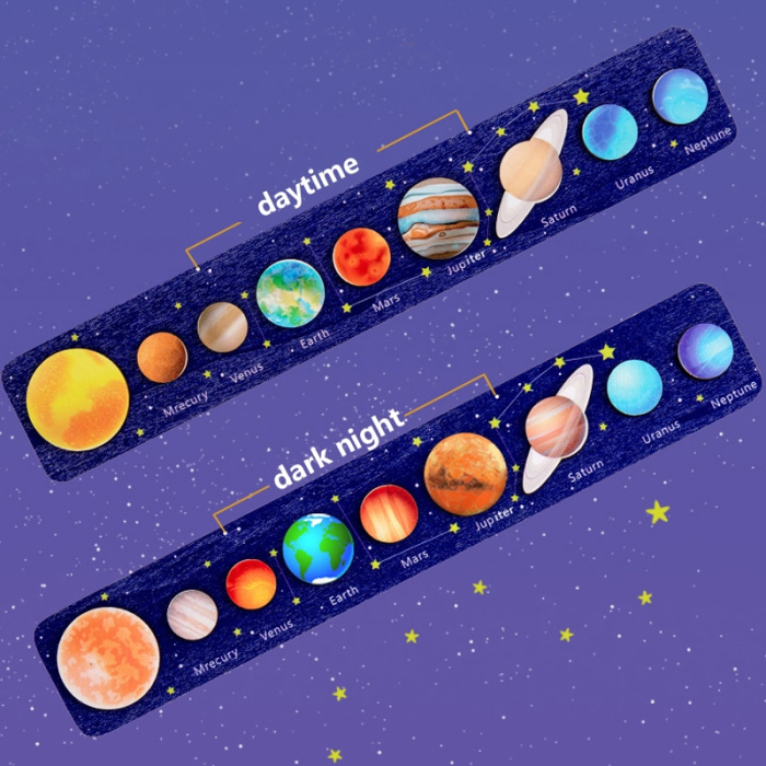Puzzle Sistemul Solar din Lemn cu Soare și 8 Planete [4]