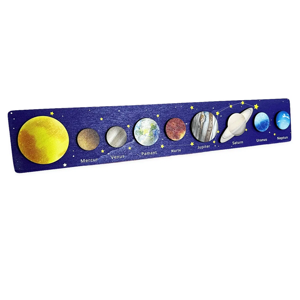 Puzzle Sistemul Solar din Lemn cu Soare și 8 Planete [7]