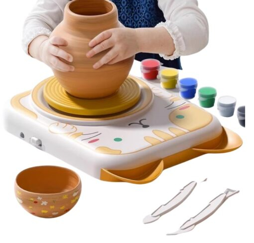 Roată Electrică de Olărit pentru Copii cu Set Creativ de Lut [16]