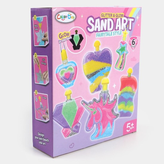 Set Creativ Sand Art cu Nisip Colorat, 6 Decorațiuni de Umplut, Unicorn și Forme de Poveste, 5+ Ani [7]