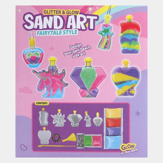 Set Creativ Sand Art cu Nisip Colorat, 6 Decorațiuni de Umplut, Unicorn și Forme de Poveste, 5+ Ani [9]