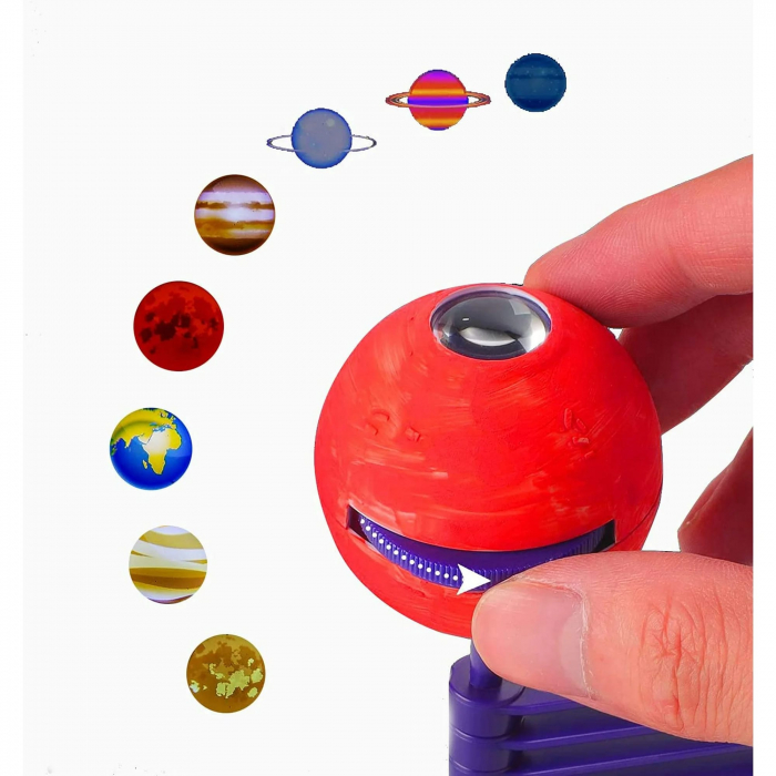 Set creativ Sistemul solar cu proiectii si pictura, Kit stiintific STEM Picteaza planetele [6]