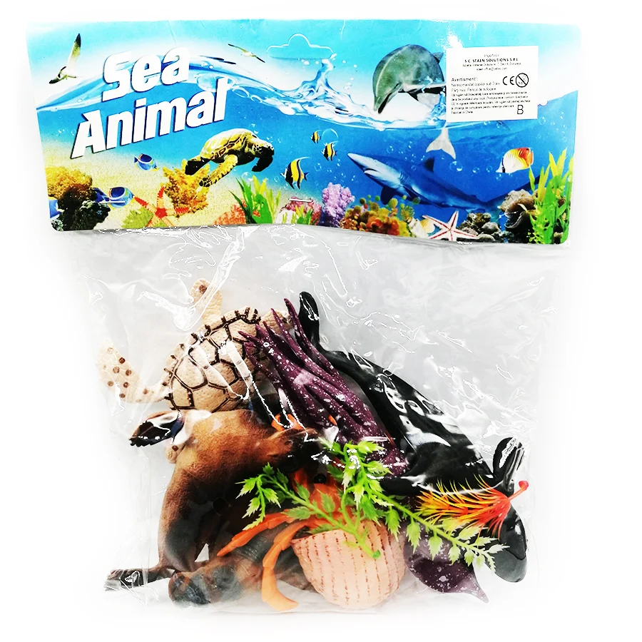 Set Figurine Animale Marine pentru Copii cu Pinguin, Focă, Morsă și Țestoasă [13]
