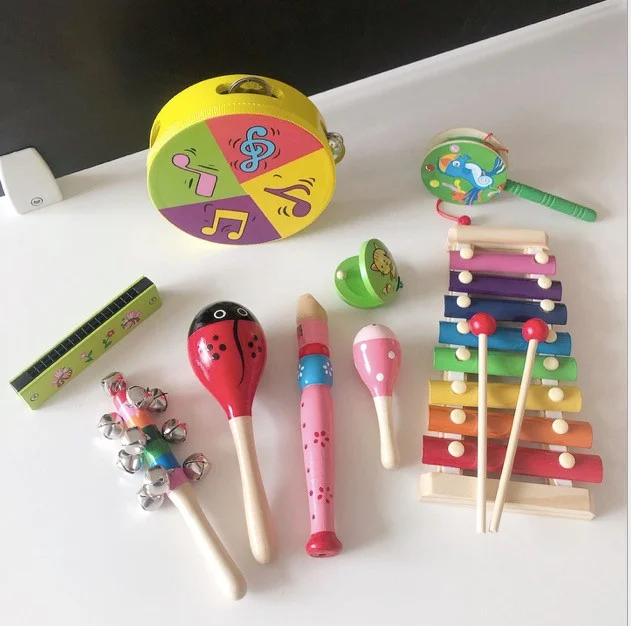 Set 9 Instrumente Muzicale din Lemn pentru Copii – Orchestra Veselă [6]