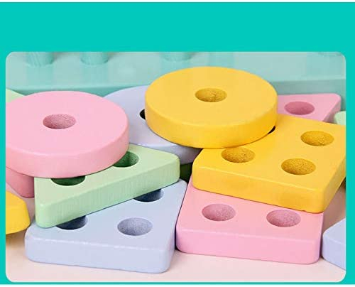 Sortator Montessori din Lemn cu Forme Geometrice și Culori Pastel (1) [3]