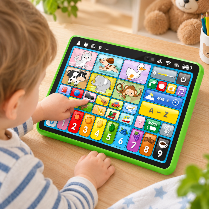 Tabletă Educativă Interactivă în Limba Engleză pentru Copii cu Sunete, Animale, Cifre, Alfabet și Muzică [2]
