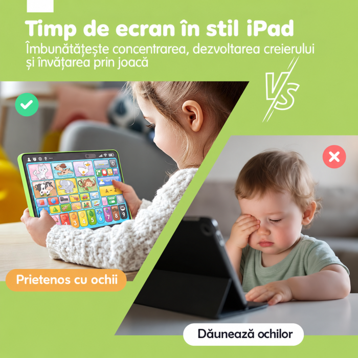 Tabletă Educativă Interactivă în Limba Engleză pentru Copii cu Sunete, Animale, Cifre, Alfabet și Muzică [7]