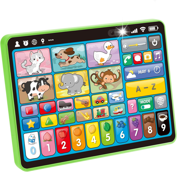 Tabletă Educativă Interactivă în Limba Engleză pentru Copii cu Sunete, Animale, Cifre, Alfabet și Muzică [14]