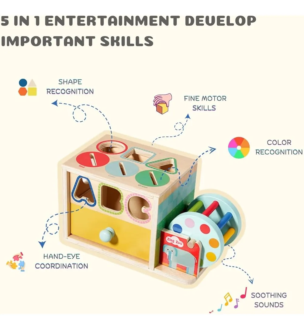 Jucărie Montessori Multifuncțională 8 în 1 din Lemn [2]