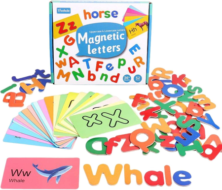 3 ani + - Joc Educativ cu Litere Magnetice – Alfabet Mare și Mic