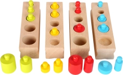 Cilindri Montessori din Lemn – 4 Seturi Colorate [2]