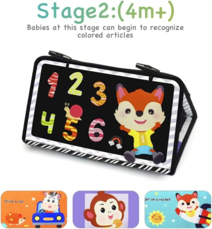Carte Senzorială Sozzy cu Oglindă pentru Tummy Time 0+ luni [3]