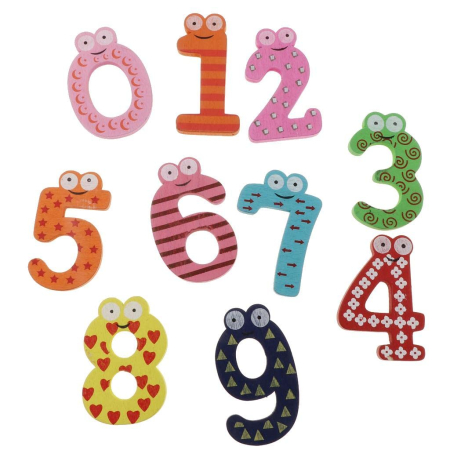 Set Cifre Magnetice din Lemn cu Semne Matematice, Numere 0–9 pentru Primele Exerciții de Calcul, 3+ ani [6]
