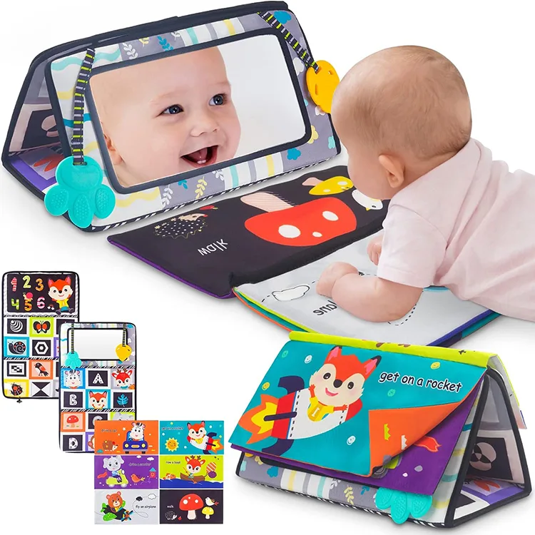 Carte Senzorială Sozzy cu Oglindă pentru Tummy Time 0+ luni [2]