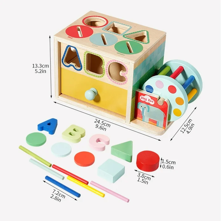 Jucărie Montessori Multifuncțională 8 în 1 din Lemn [5]