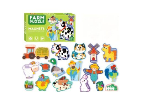 Set Puzzle Magnetic Ferma Animalelor – 30 Piese [7]