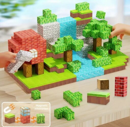 Set Construcție Magnetic 3D STEM Build World – 100 Piese [1]