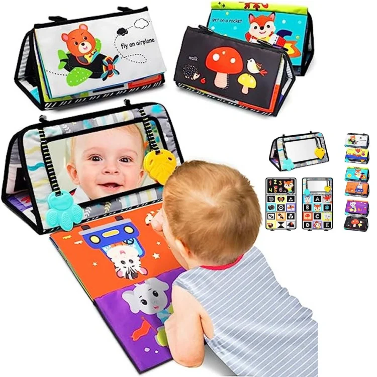 Carte Senzorială Sozzy cu Oglindă pentru Tummy Time 0+ luni [1]