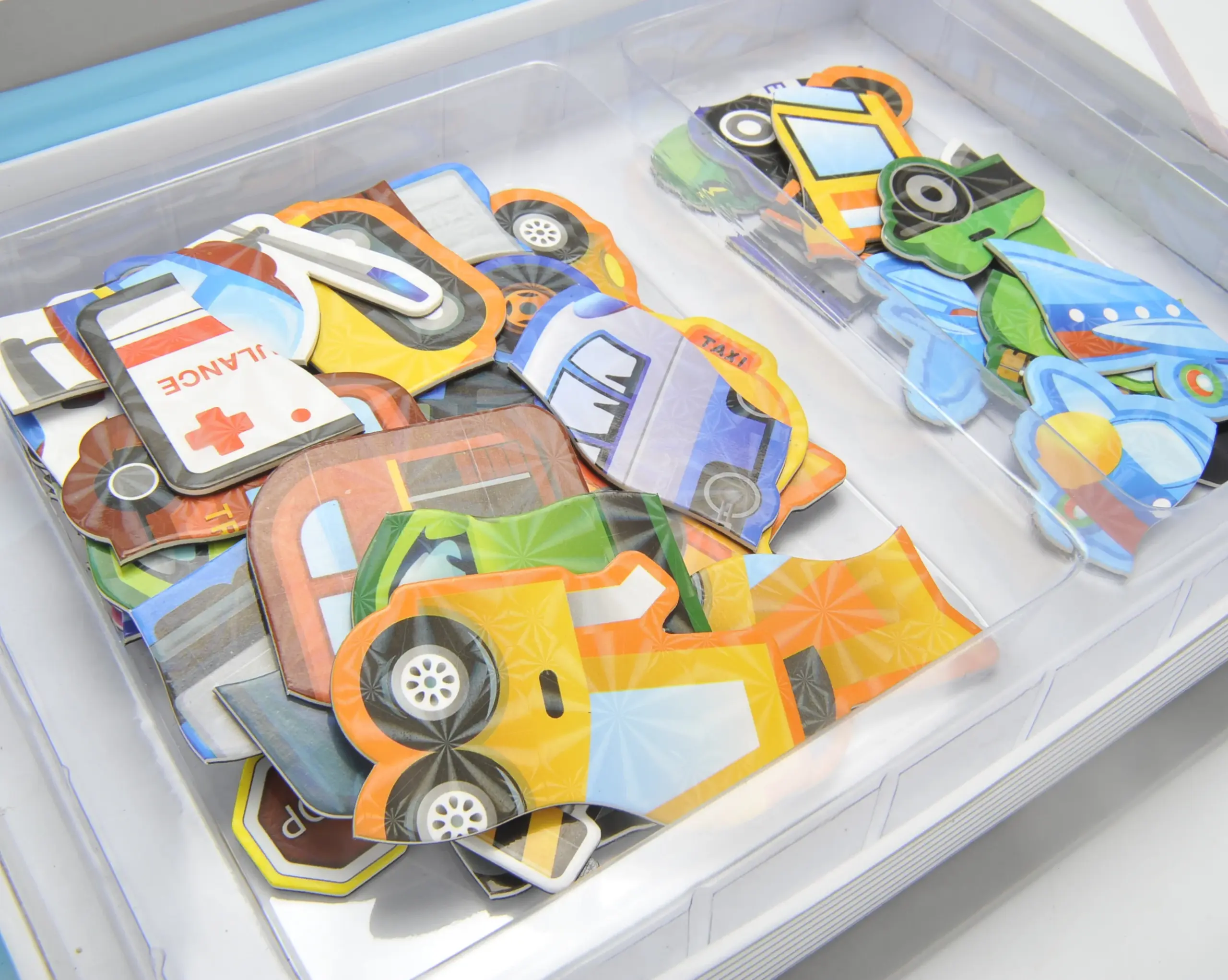 Carte Magnetică Traffic Puzzle cu Mașini și Vehicule pentru Copii [2]