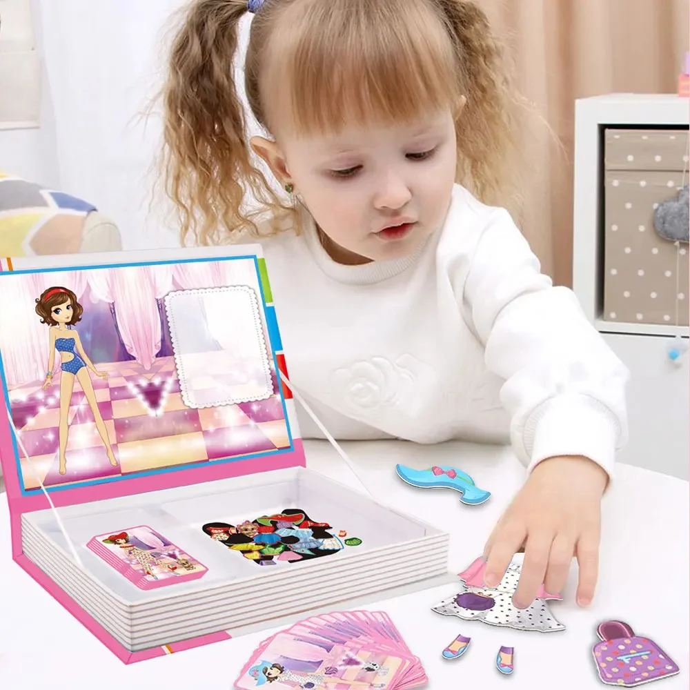 Carte Magnetică de Îmbrăcat Prințese cu 85 Piese și Accesorii [6]