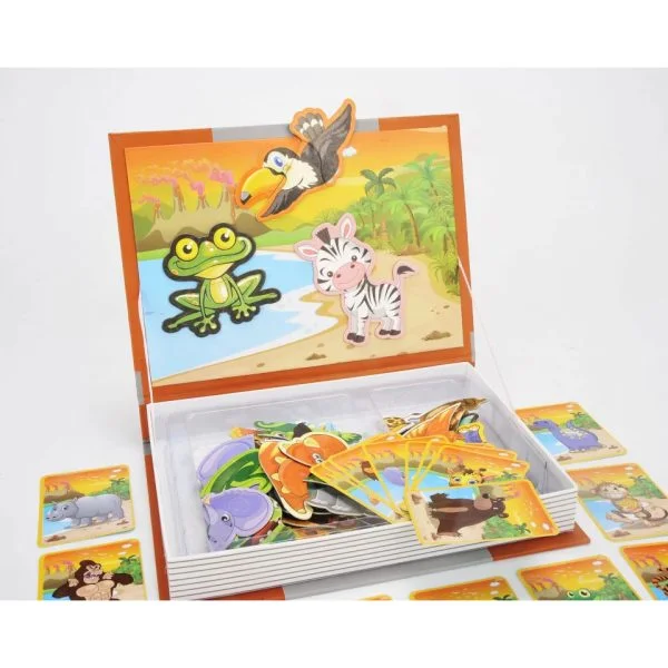 Carte Magnetică Animal Puzzle cu Animale pentru Copii [8]