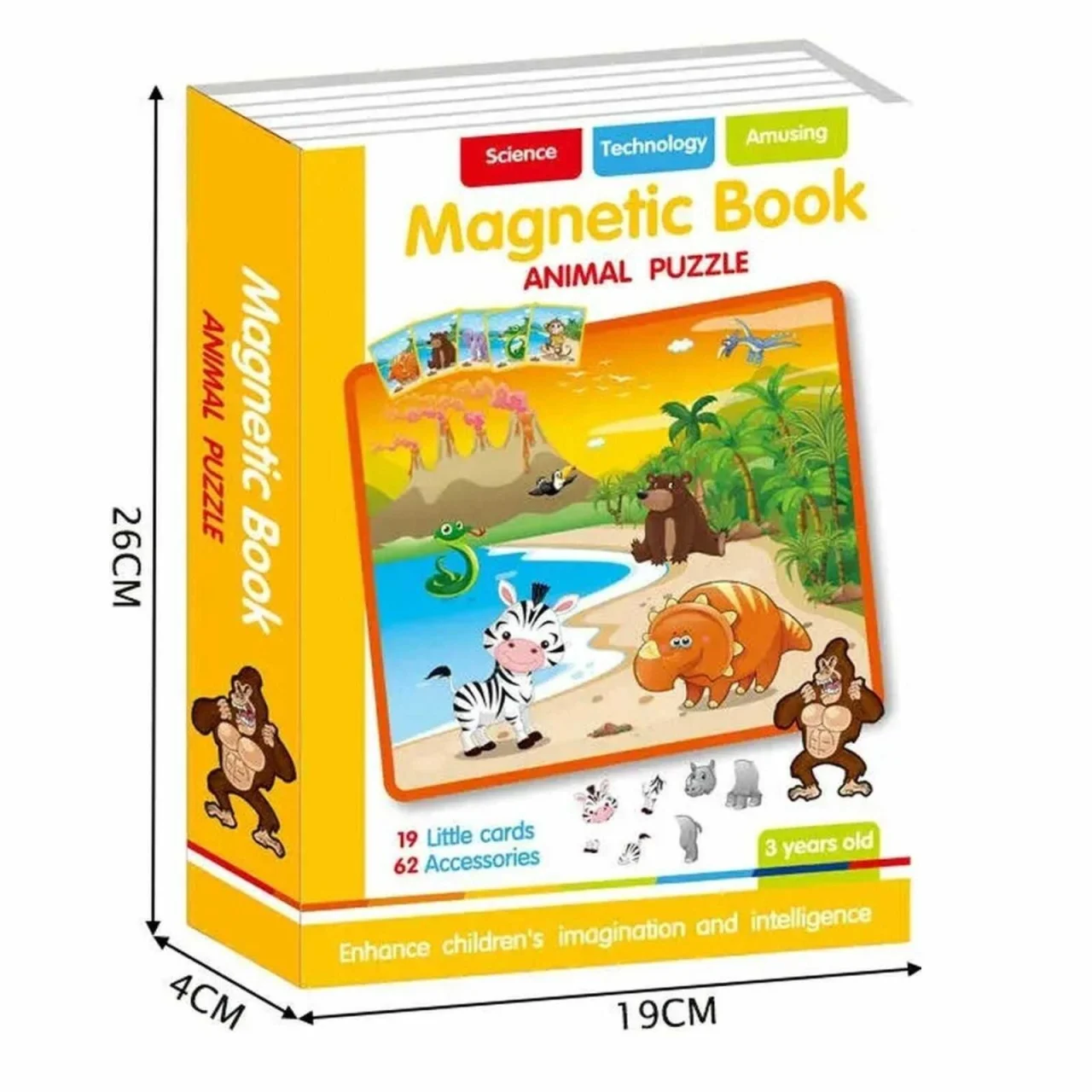 Carte Magnetică Animal Puzzle cu Animale pentru Copii [7]