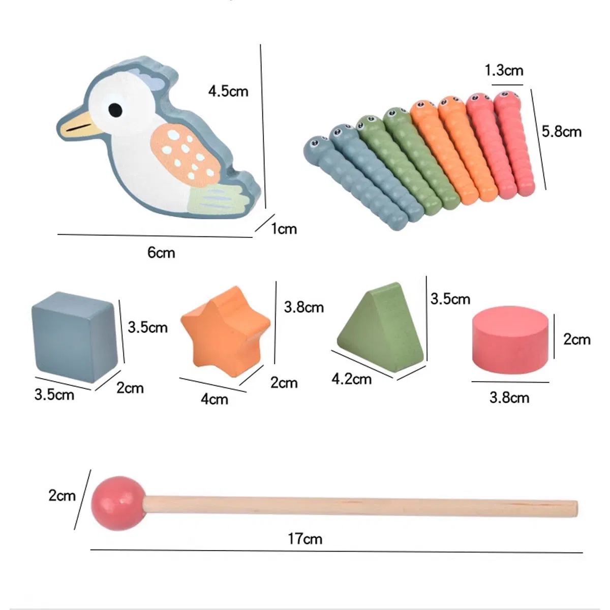 Cub Educativ din Lemn cu Activități, Labirint și Xilofon [11]