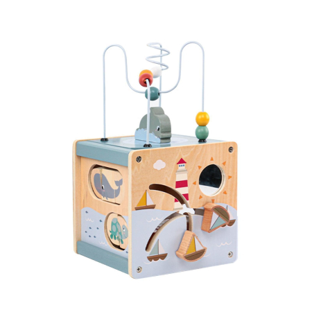 Cub Montessori din Lemn 6 în 1 cu Activități și Tematică Ocean [8]