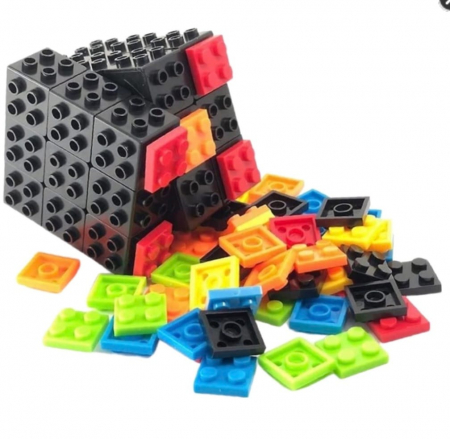Cub Rubik DIY 3x3x3 cu piese lego, multicolor [6]