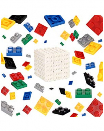 Cub Rubik DIY 3x3x3 cu piese lego, multicolor [7]
