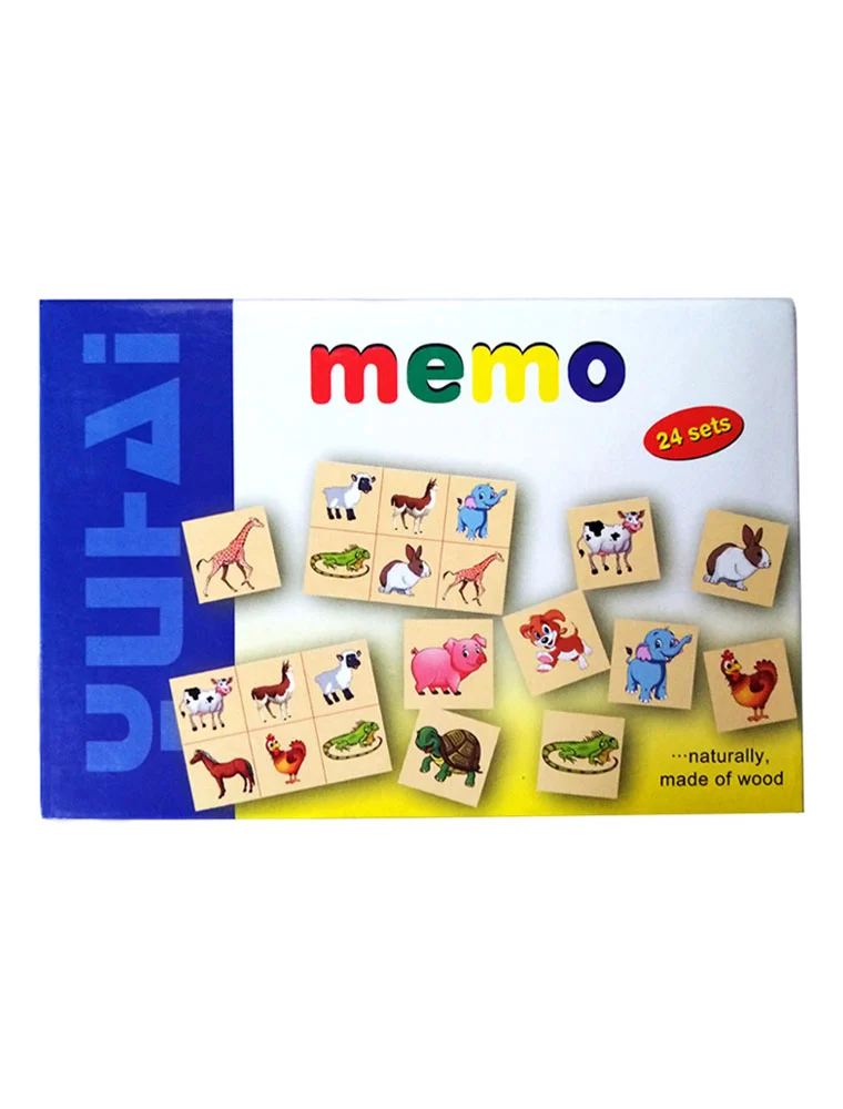 Joc Educativ Memo din Lemn, 24 Piese Ilustrate, Joc de Memorie și Asociere pentru Copii, 4+ Ani [4]