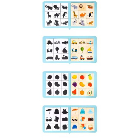 Joc Educativ Asociere Imagini cu Umbre – Animale, Fructe, Vehicule și Obiecte [7]
