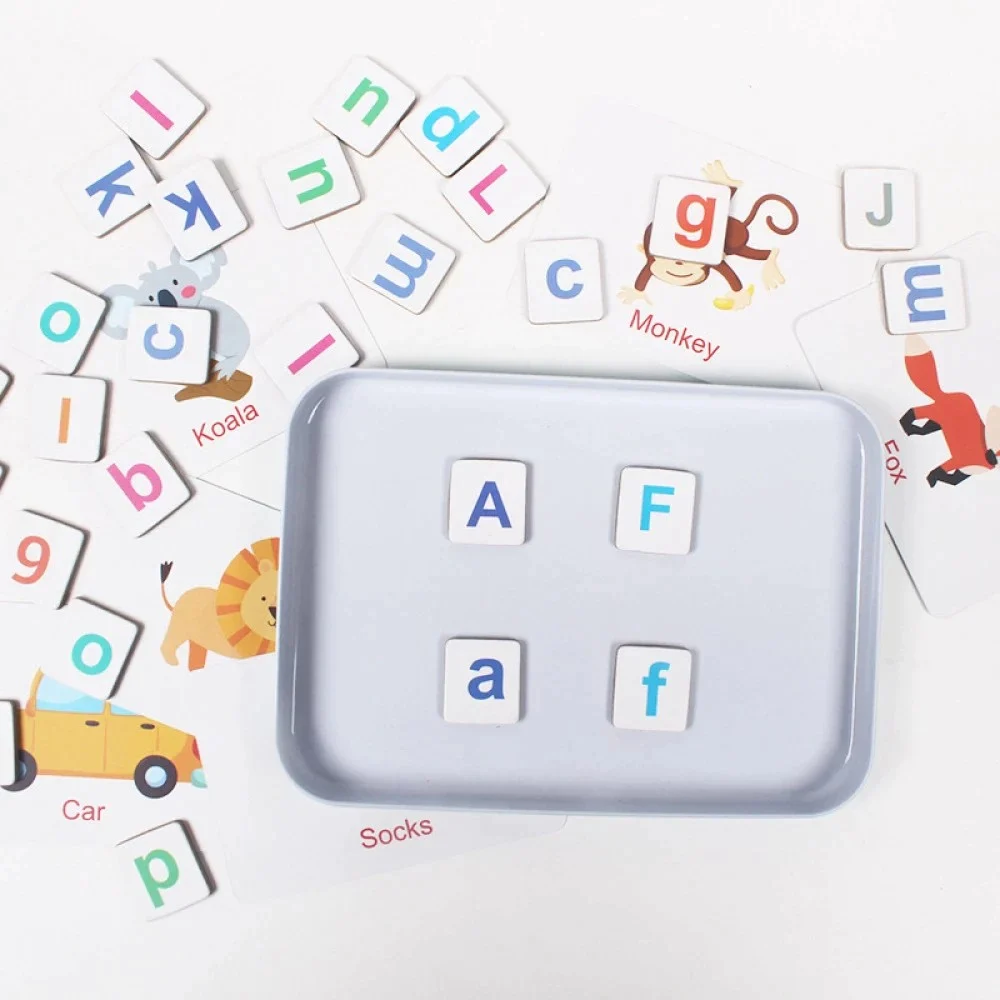 Joc Educativ Magnetic cu Litere, Cifre și Carduri în Cutie Metalică [16]