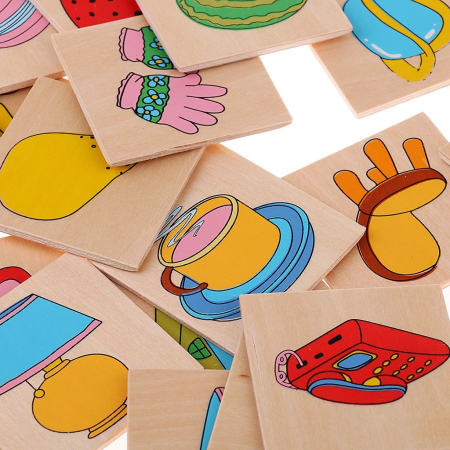 Joc Montessori din Lemn Asociere Imagini cu Umbre și Obiecte [2]